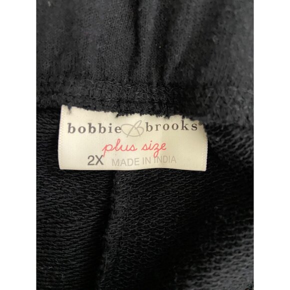 Bobbie Brooks Size 2x Black With‎ Love Always Side Drawstring Sweatpants Women - Picture 7 of 7